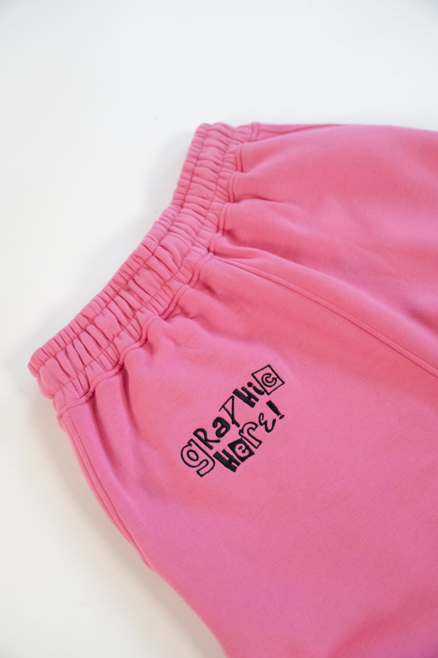 Oversized wide legged pink jogger