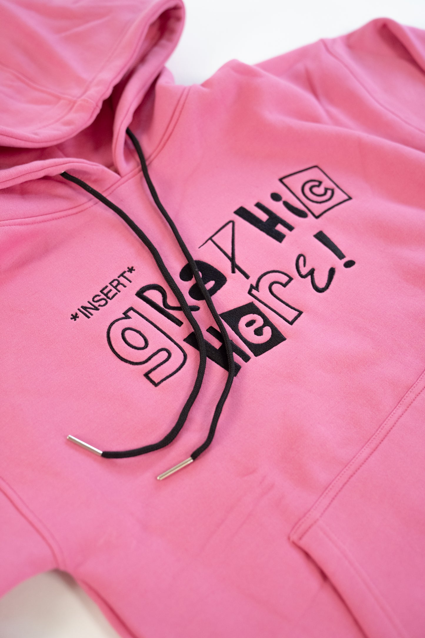 Oversized pink hoodie