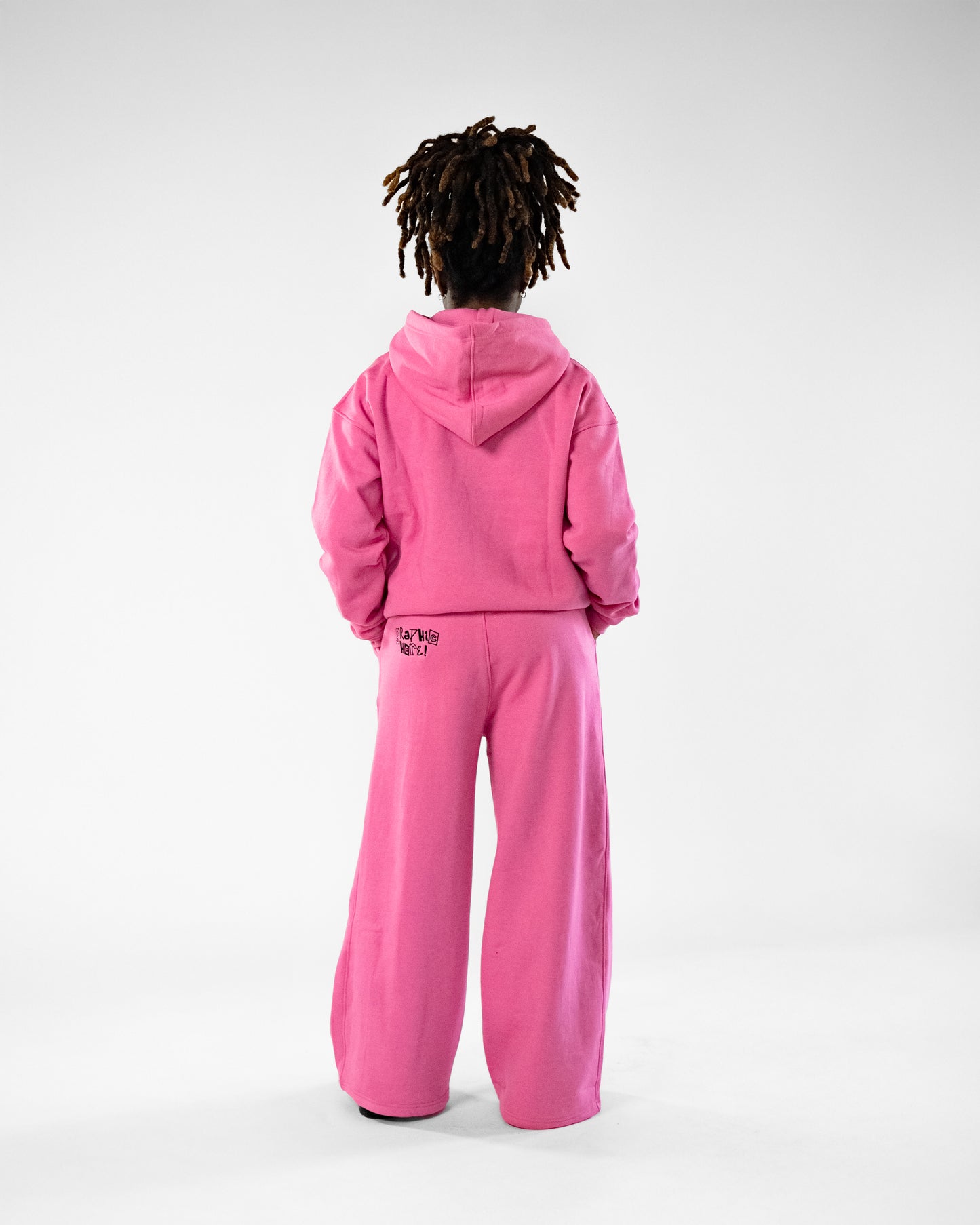 Oversized wide legged pink jogger