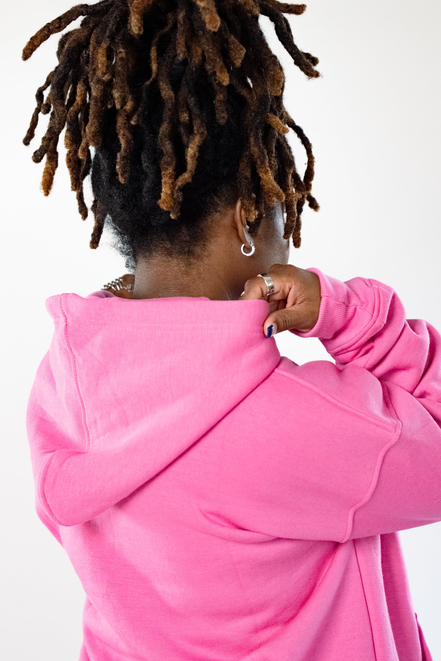 Oversized pink hoodie