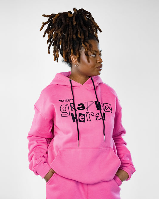 Oversized pink hoodie